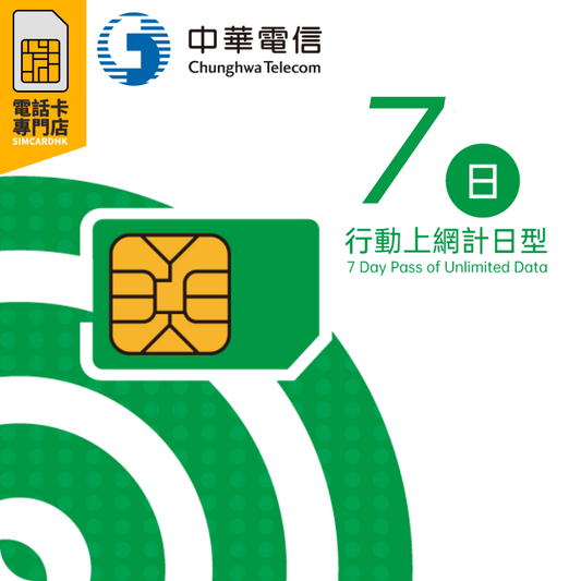 【即插即用】台灣 5G 7日 無限上網卡 數據卡 SIM卡 電話咭 DATA