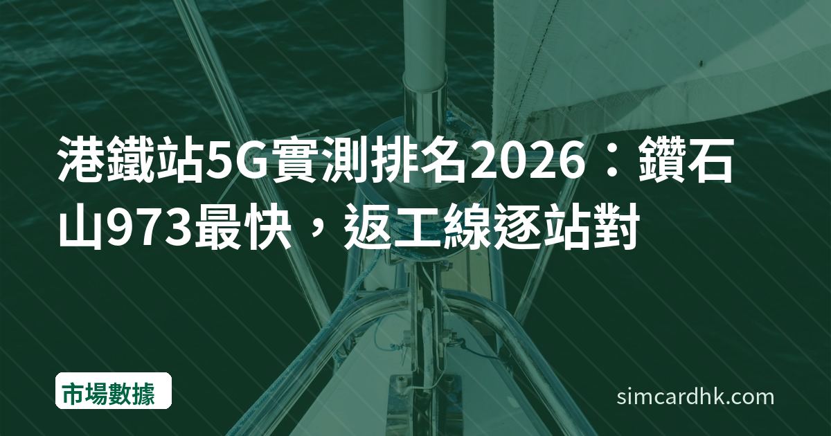 港鐵站5G實測排名2026：鑽石山973最快，返工線逐站對